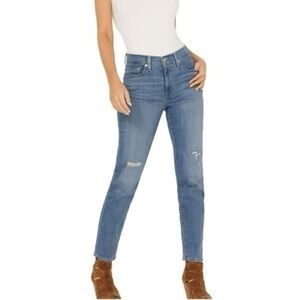 NWT Levi’s 724 Straight Jeans High Rise Slim 16W 22W 24W Ripped Distressed New